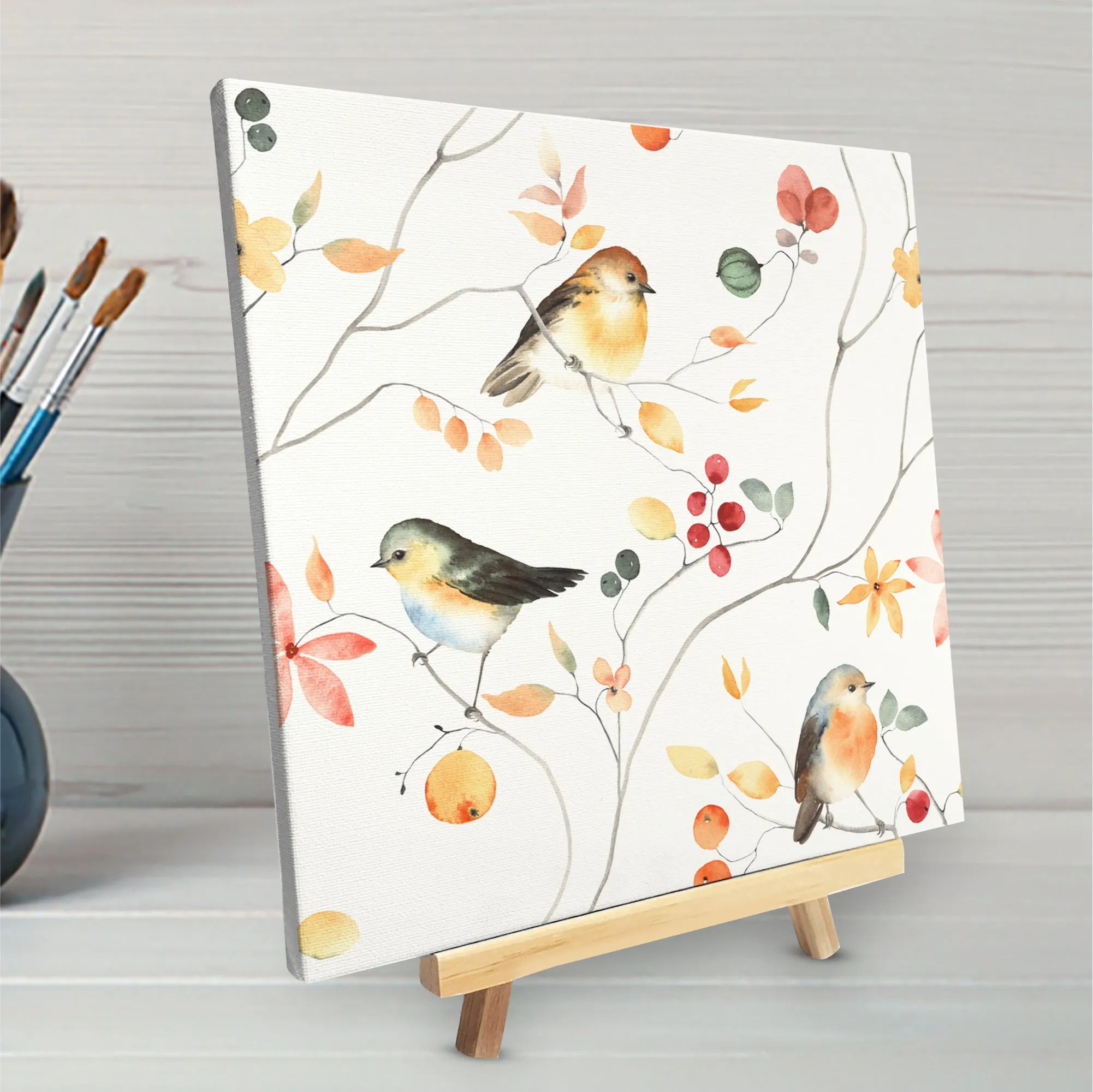 Pack of 12 25x25cm Canvas Easel Set