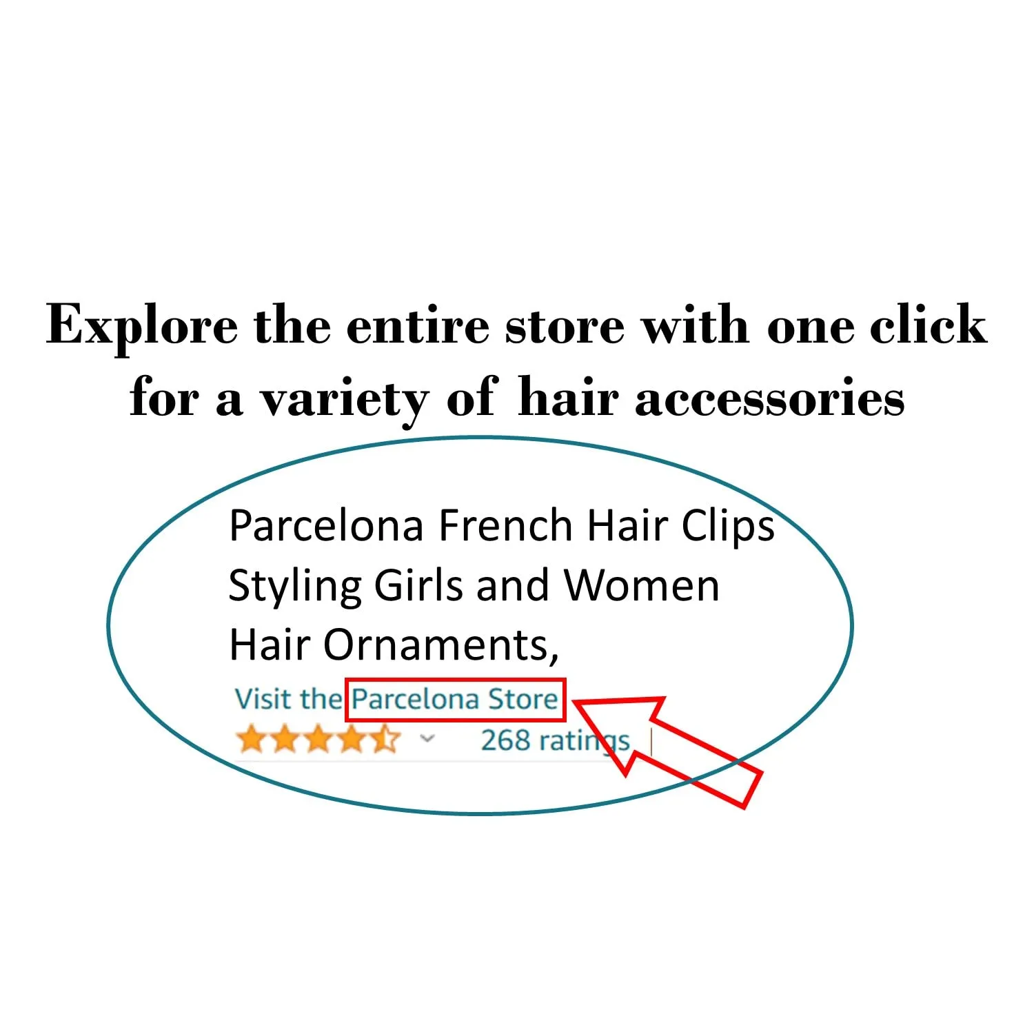 Parcelona French Simply Bear Paw Medium 3” Celluloid Acetate Side Slide In Jaw Yoga Fine Hair Claw Clip for Women and Girls (Brown Streaks)