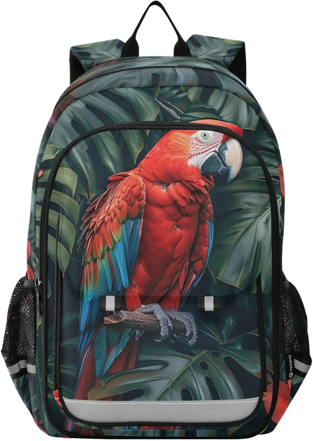 Parrot Tropical Rainforest Print Backpack for Boys Middle-School Elementary Bookbags 20325459