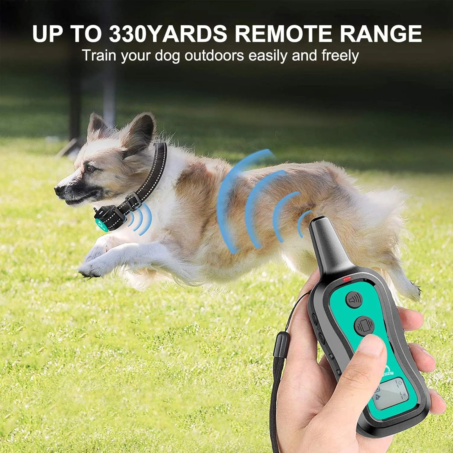 PATPET Dog Training Collar Dog Shock Collar with Remote - 3 Training Modes, Beep, Vibration and Shock, Up to 1000 ft Remote Range, Rainproof for Small Medium Large Dogs