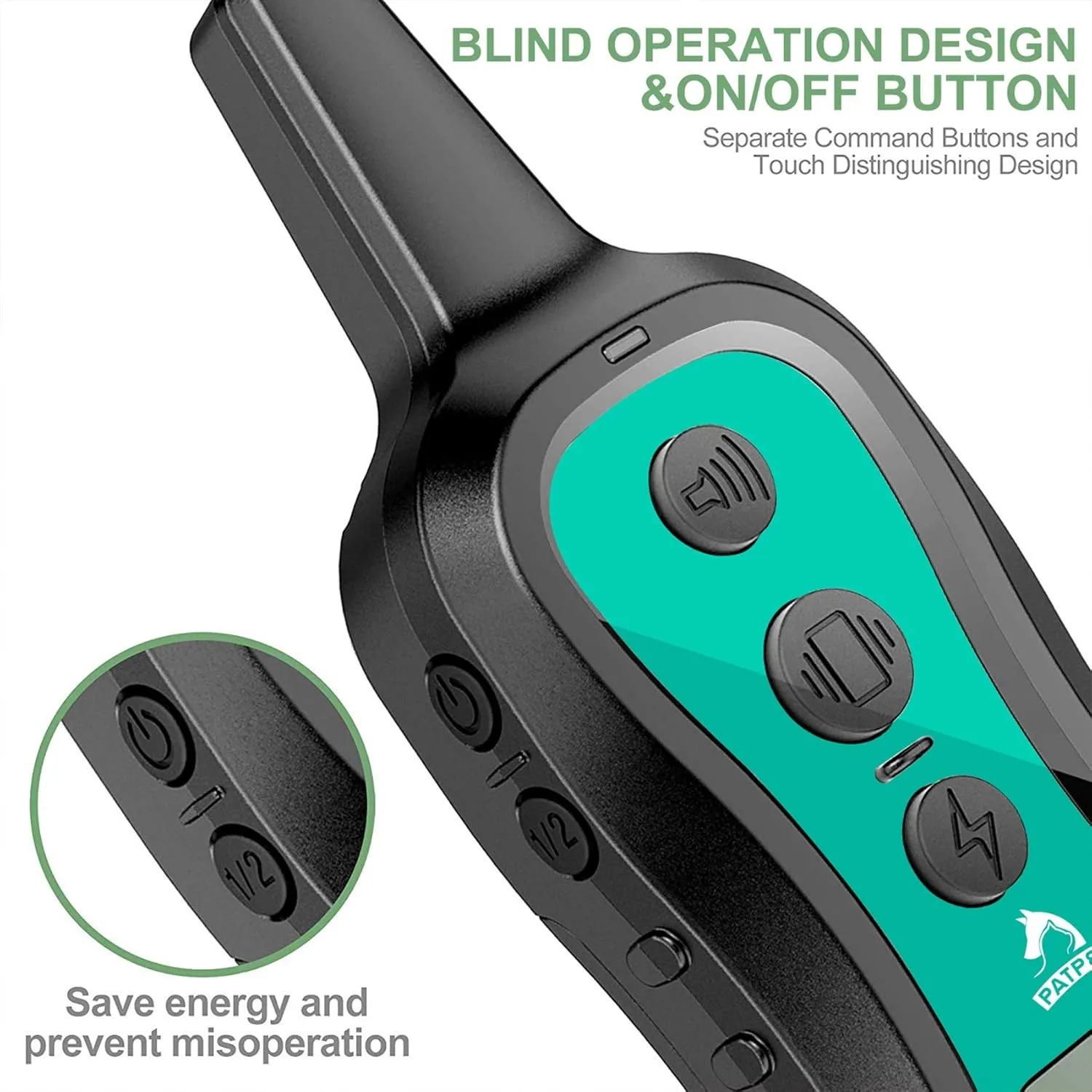 PATPET Dog Training Collar Dog Shock Collar with Remote - 3 Training Modes, Beep, Vibration and Shock, Up to 1000 ft Remote Range, Rainproof for Small Medium Large Dogs