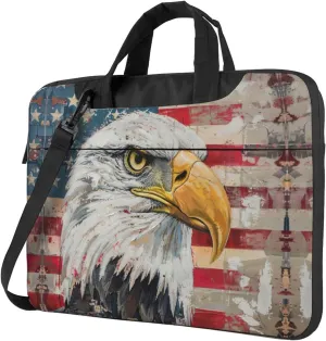 Patriotic Eagle Print Messenger Bag & Case Shoulder Strap Fashionable Laptop Bag for Business Travel