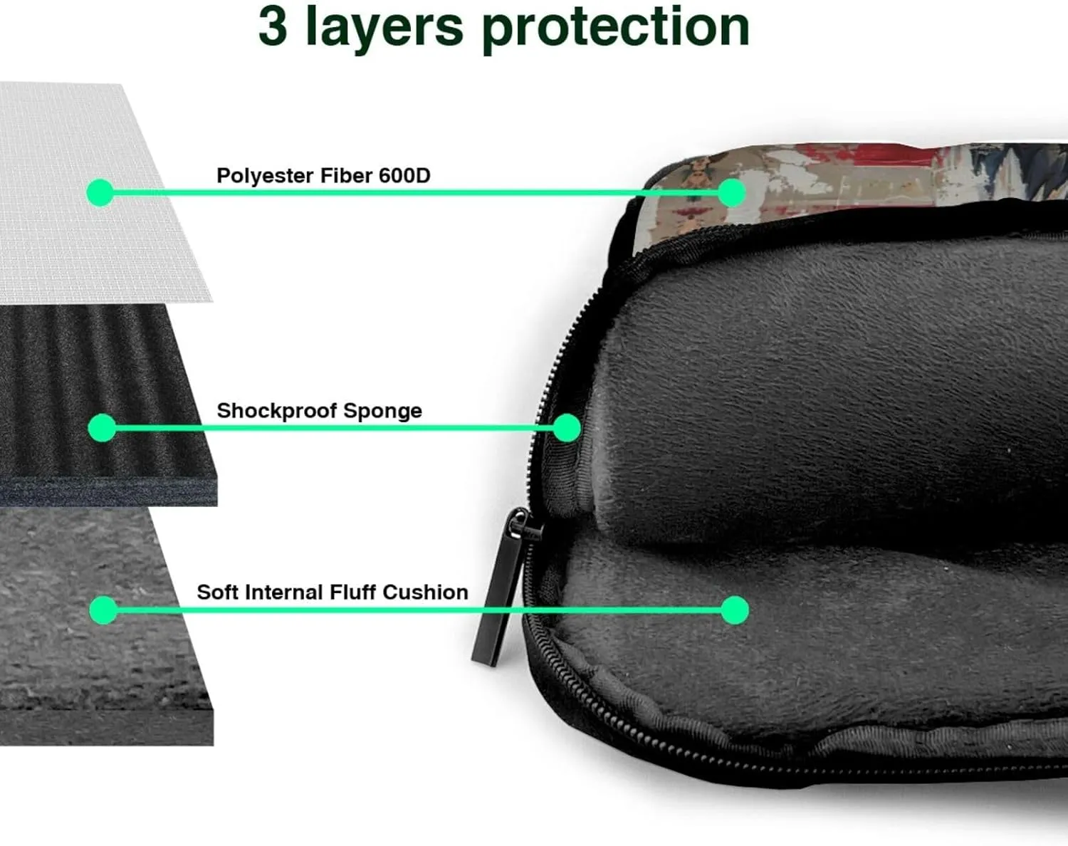 Patriotic Eagle Print Messenger Bag & Case Shoulder Strap Fashionable Laptop Bag for Business Travel