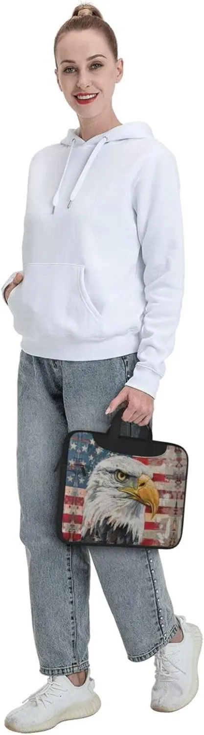 Patriotic Eagle Print Messenger Bag & Case Shoulder Strap Fashionable Laptop Bag for Business Travel