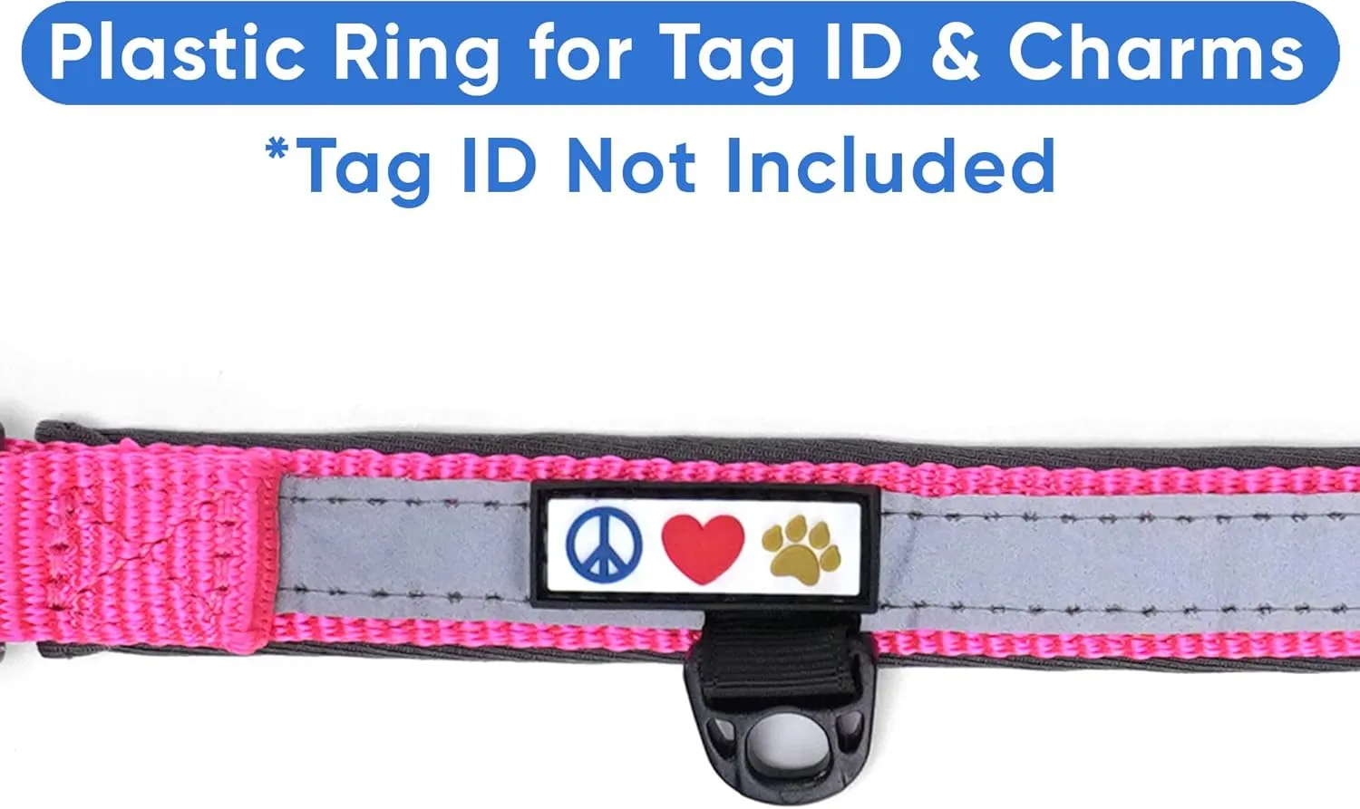 Pawtitas Lumberjack Padded Martingale Collar for Dogs | Soft Neoprene Dog Collar for Your pet's Comfort Made with Reflective Band for Maximum Visibility | Fits Small and Large Pets - Small Pink