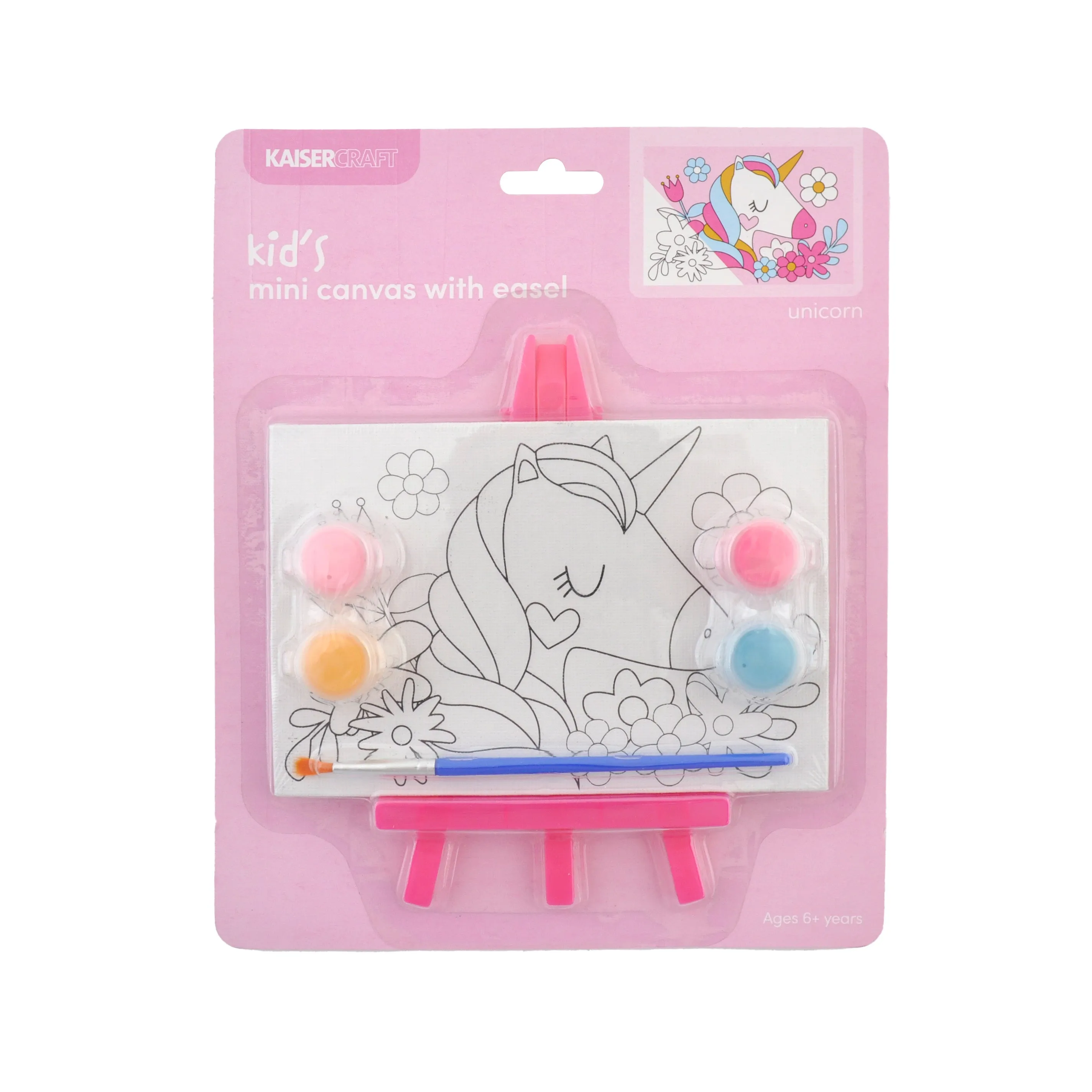 PBN Mini Canvas with Easel - Unicorn