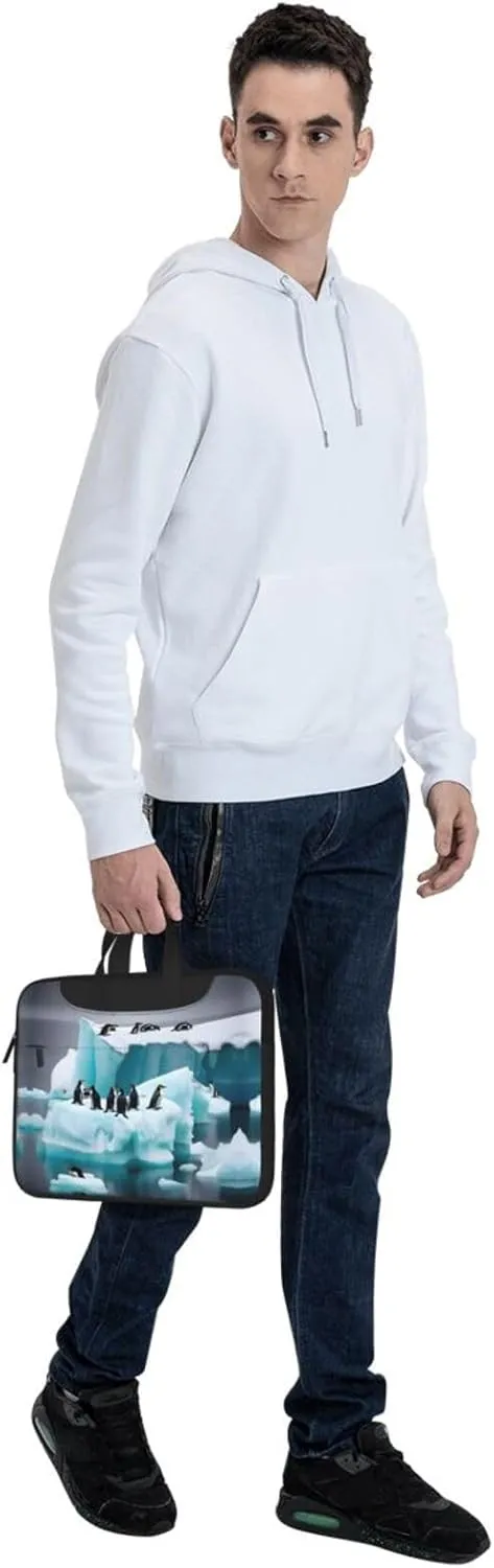 Penguins On The Iceberg Print Laptop Case and Computer Bag - Versatile Laptop Bag for Men Laptop Shoulder Bag