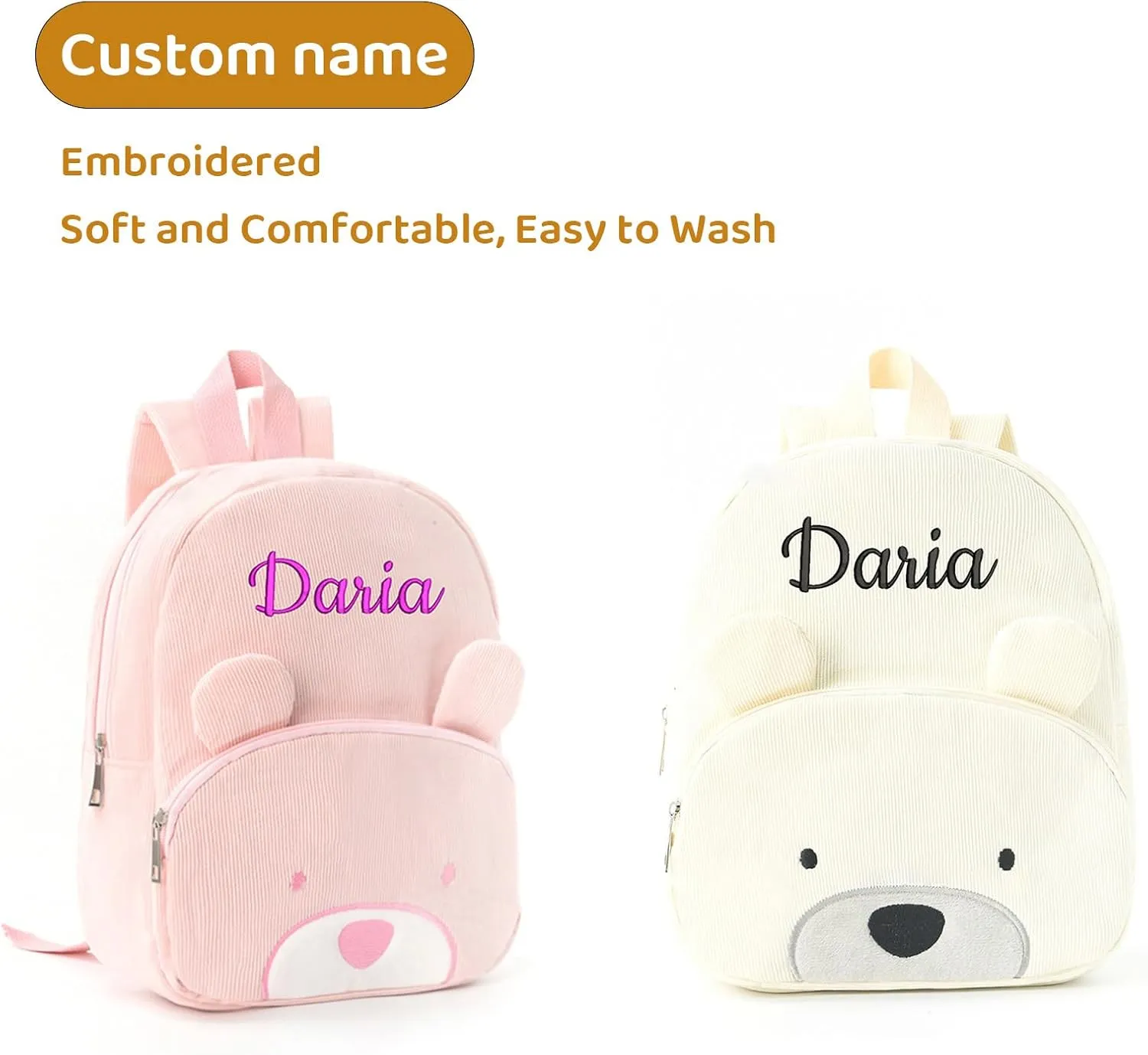 Personalized Backpack Custom Embroidered Name - Soft and Comfortable, Easy to Wash, for Boys Girls Kids Travel Work (Fox Blue)