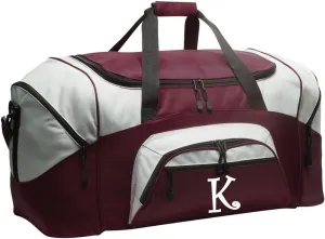 Personalized Duffle Bag Large Personalized Gym Bag Luggage Suitcase Bag Maroon