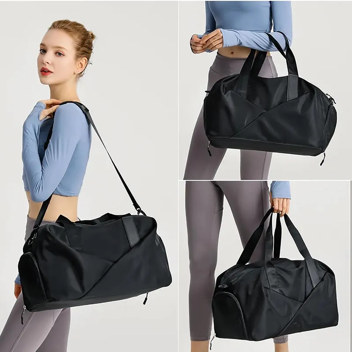 Personalized Waterproof Gym Team Sports Bag Custom Travel Duffle Bag With Logo/Name/Photo (Golden)