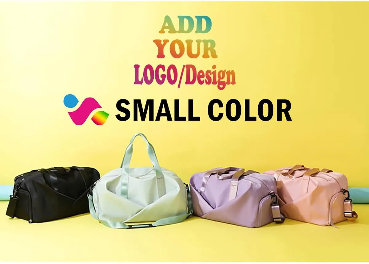 Personalized Waterproof Gym Team Sports Bag Custom Travel Duffle Bag With Logo/Name/Photo (Golden)