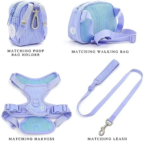 PETDURO Soft Padded Nylon Velvet Personalized Dog Collars with Name and Number Engraved Quick Release Plastic Buckle - Matching Leash, Poop Bag Holder, Harness & Walking Bag Available