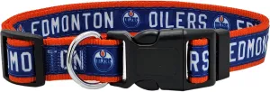 Pets First NHL Edmonton Oilers Collar for Dogs & Cats, Medium. - Adjustable, Cute & Stylish! The Ultimate Hockey Fan Collar!