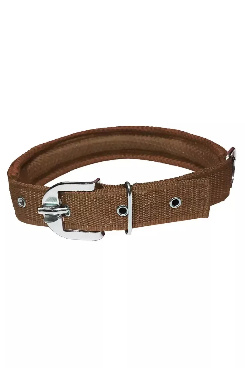 Petshop7 Nylon Messh Dog Collar & Leash (Large)- Brown