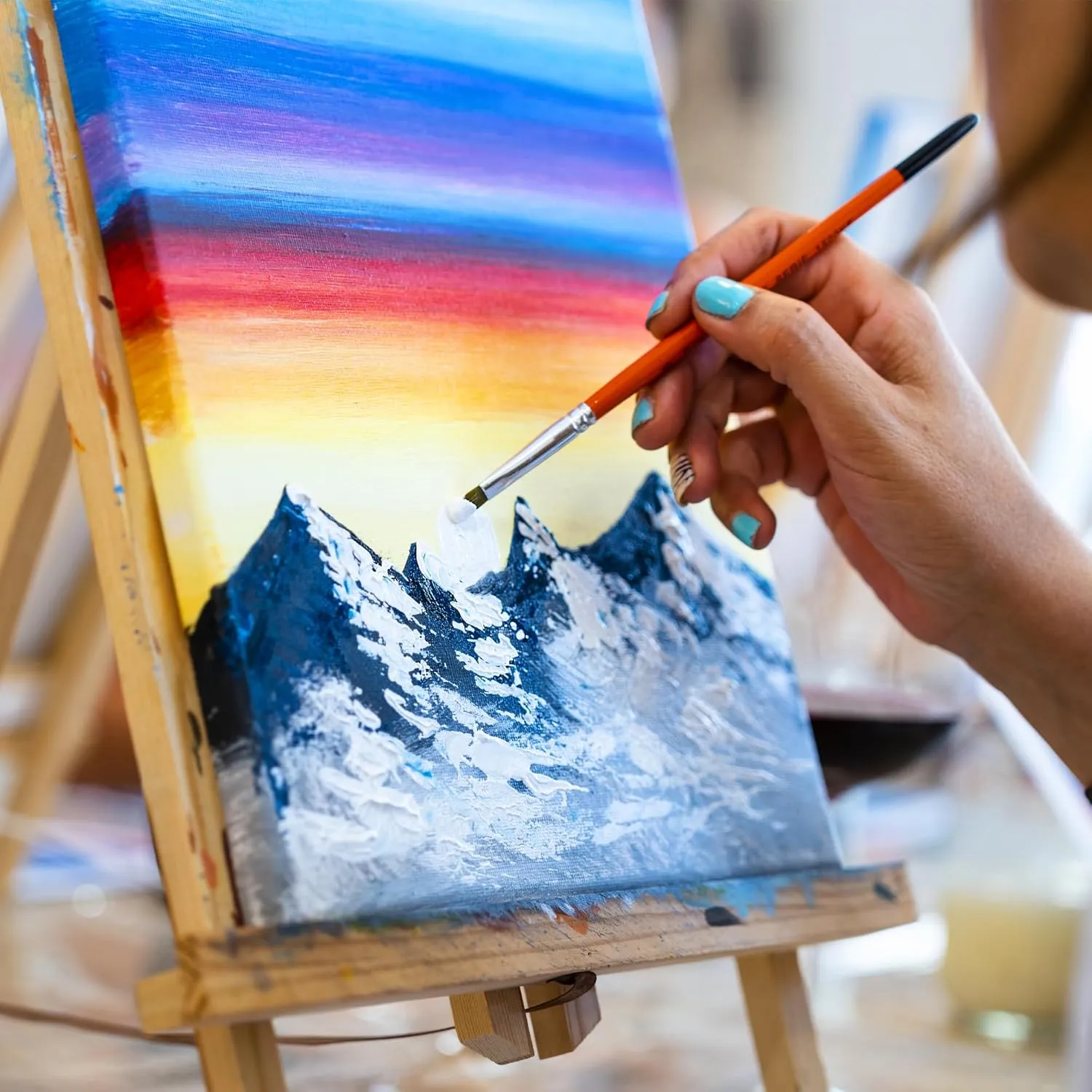 PHOENIX Long Stretched Canvas for Painting 8x16 Inch/6 Value Pack, 8 Oz Triple Primed 5/8 Inch Profile 100% Cotton White Blank Canvas, Rectangular Framed Canvas for Oil Acrylic & Pouring Art