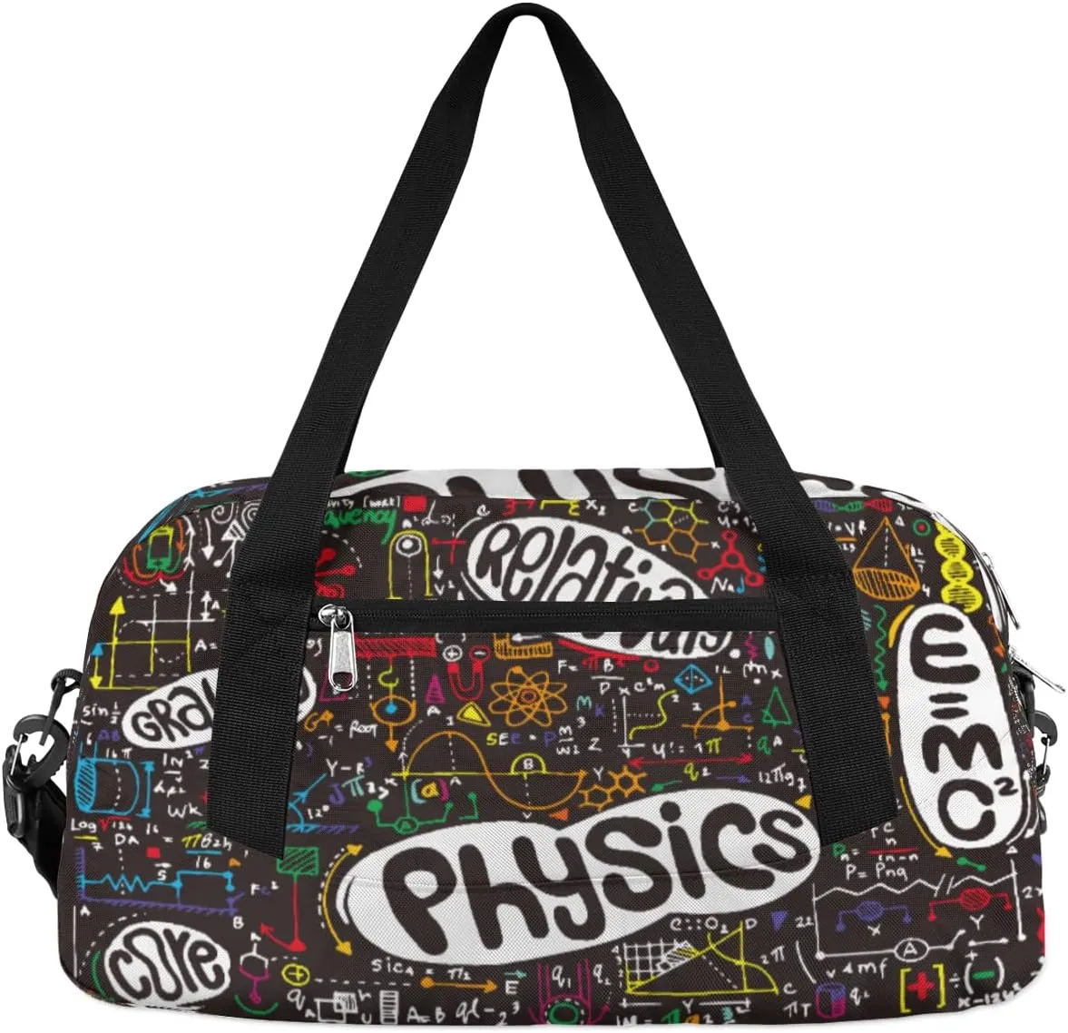 Physical Math Physics Education Kids Duffle Bag for Boys Girls Overnight Travel Bag Kids Duffel Bags Ballet Weekender Bag for School Gym Sport Sleepover Carry On Bag
