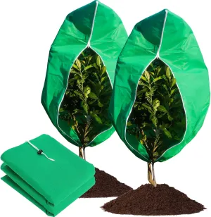 Plant Covers Freeze Protection, 47.2'' x 70.8" 2.5oz/yd² Frost Cloth Plant Freeze Protection Tree Jacket Cover for Outdoor Plants Shrubs Potted, Garden Plant Winter Protection Bags with Drawstring
