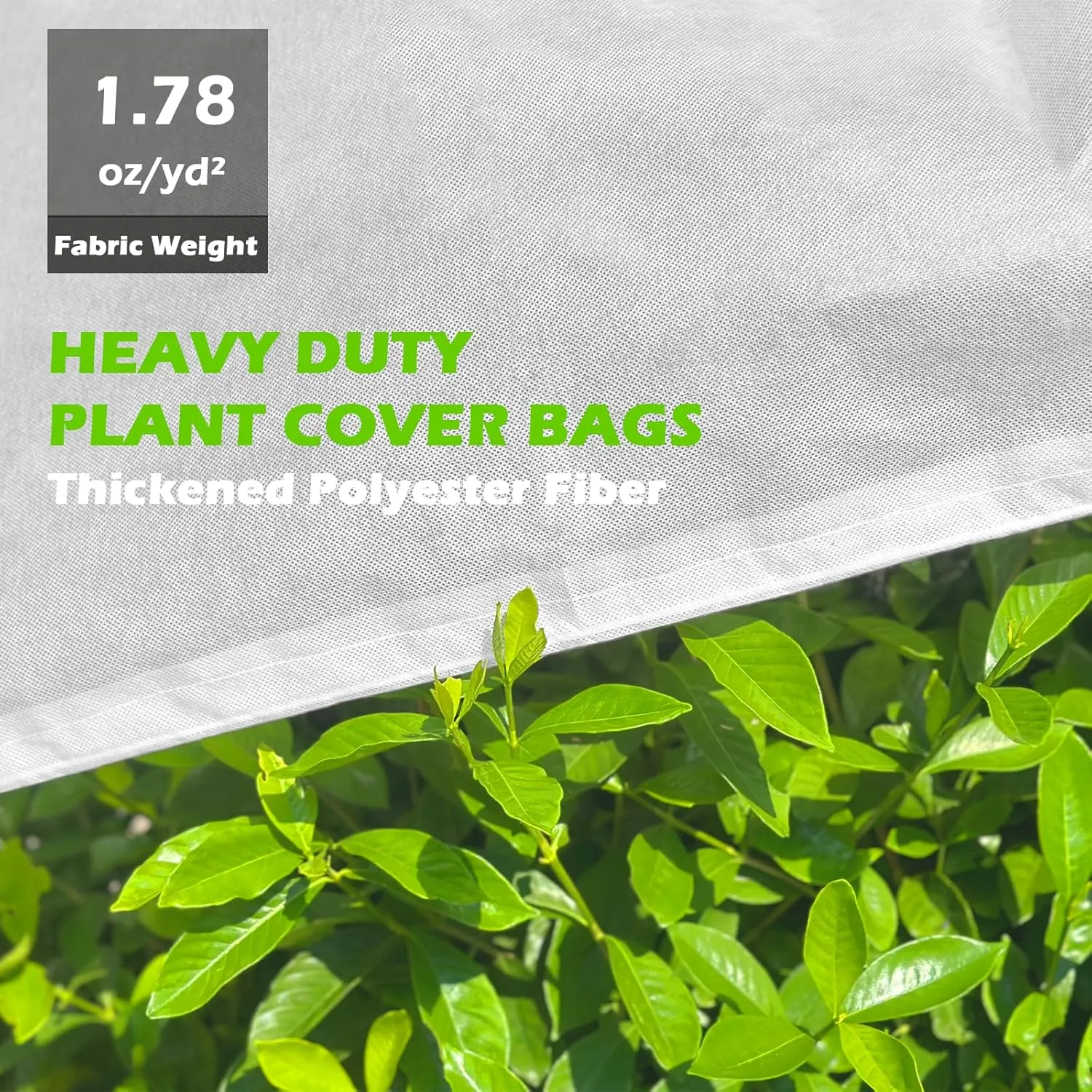 Plant Covers Frost Protection Bag Large Size Winter Drawstring Plant Covers Winter Reusable Plants Jacket for Fruit Tree Shrub Potted Plants (3 Pack 23.6"x31.49")