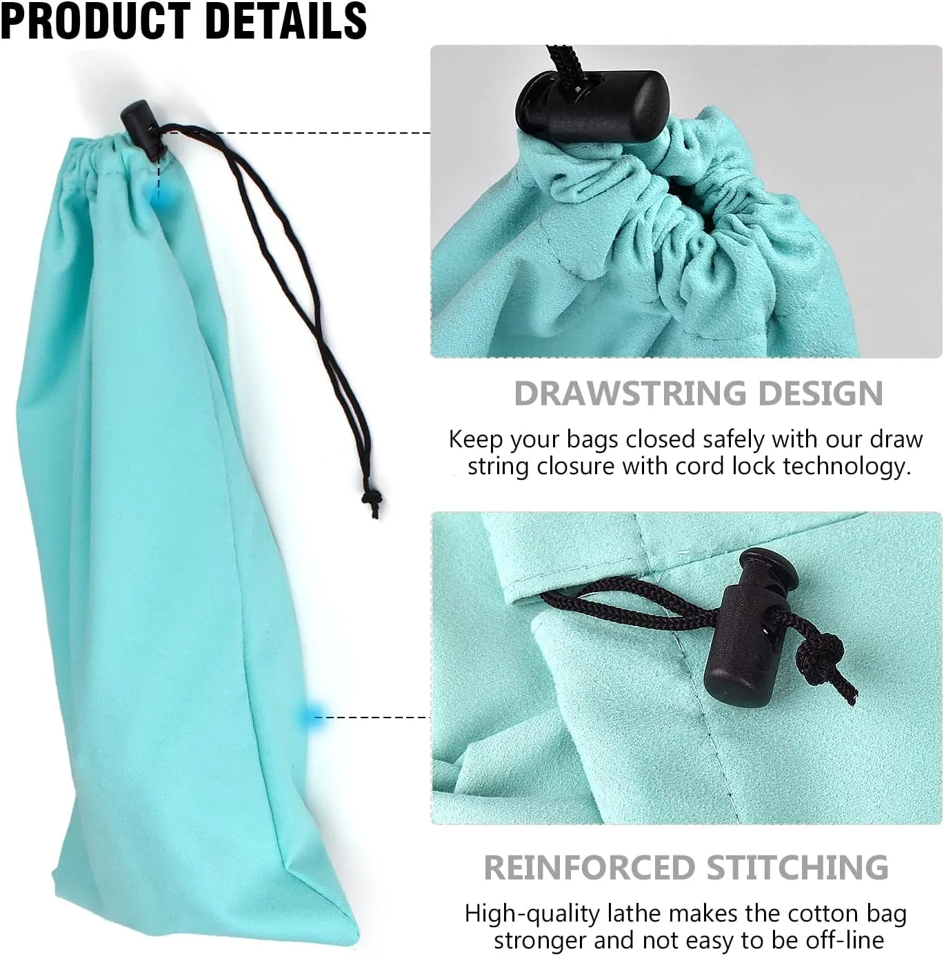PlasMaller Shoe Storage Bags 100% Cotton with Drawstring for Men and Women for Travel Protecting and Storing Shoes