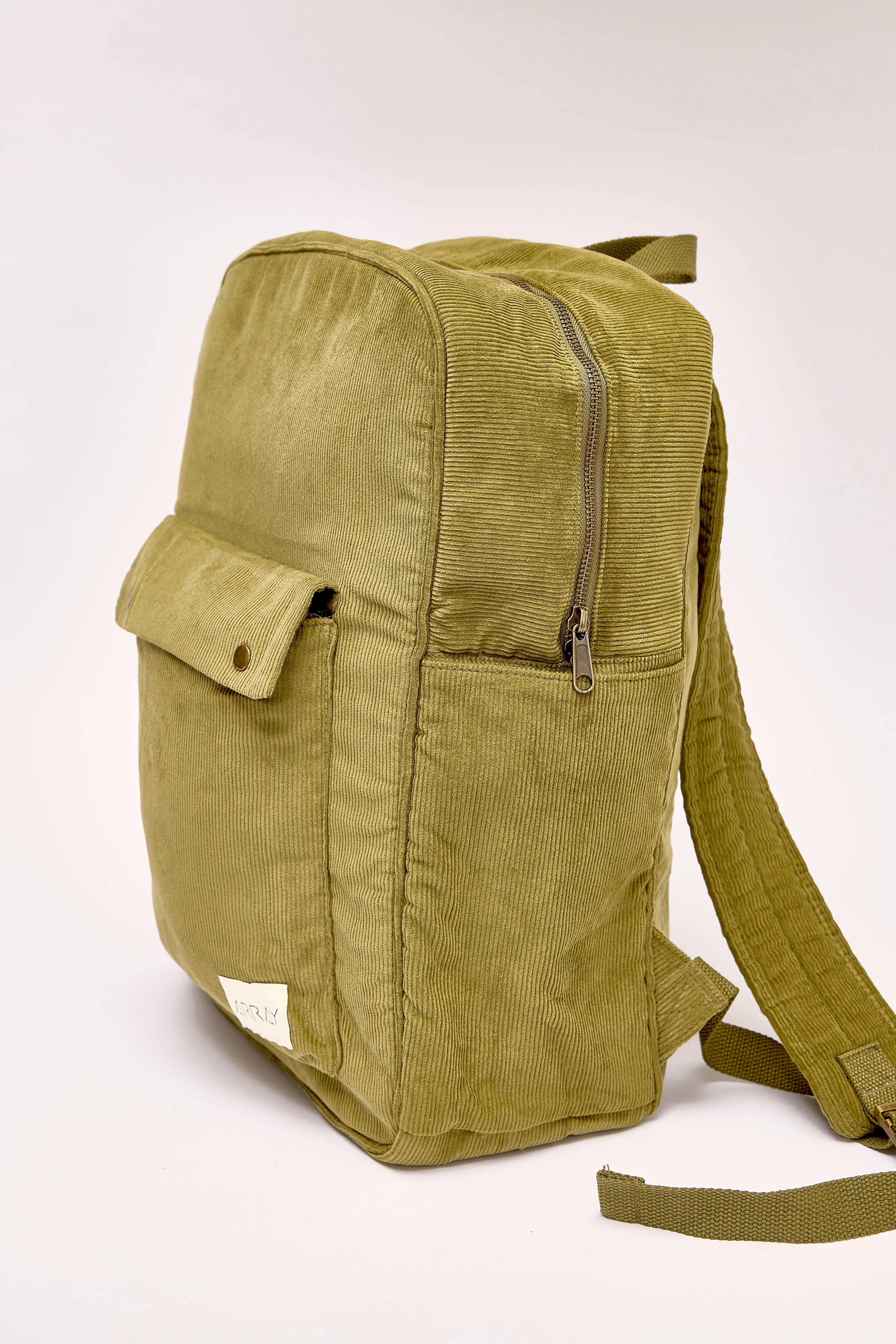 Pocket Backpack - AVOCADO GREEN CORDUROY