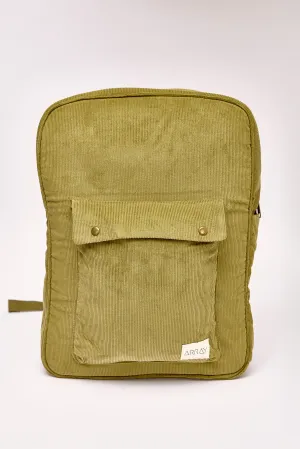 Pocket Backpack - AVOCADO GREEN CORDUROY