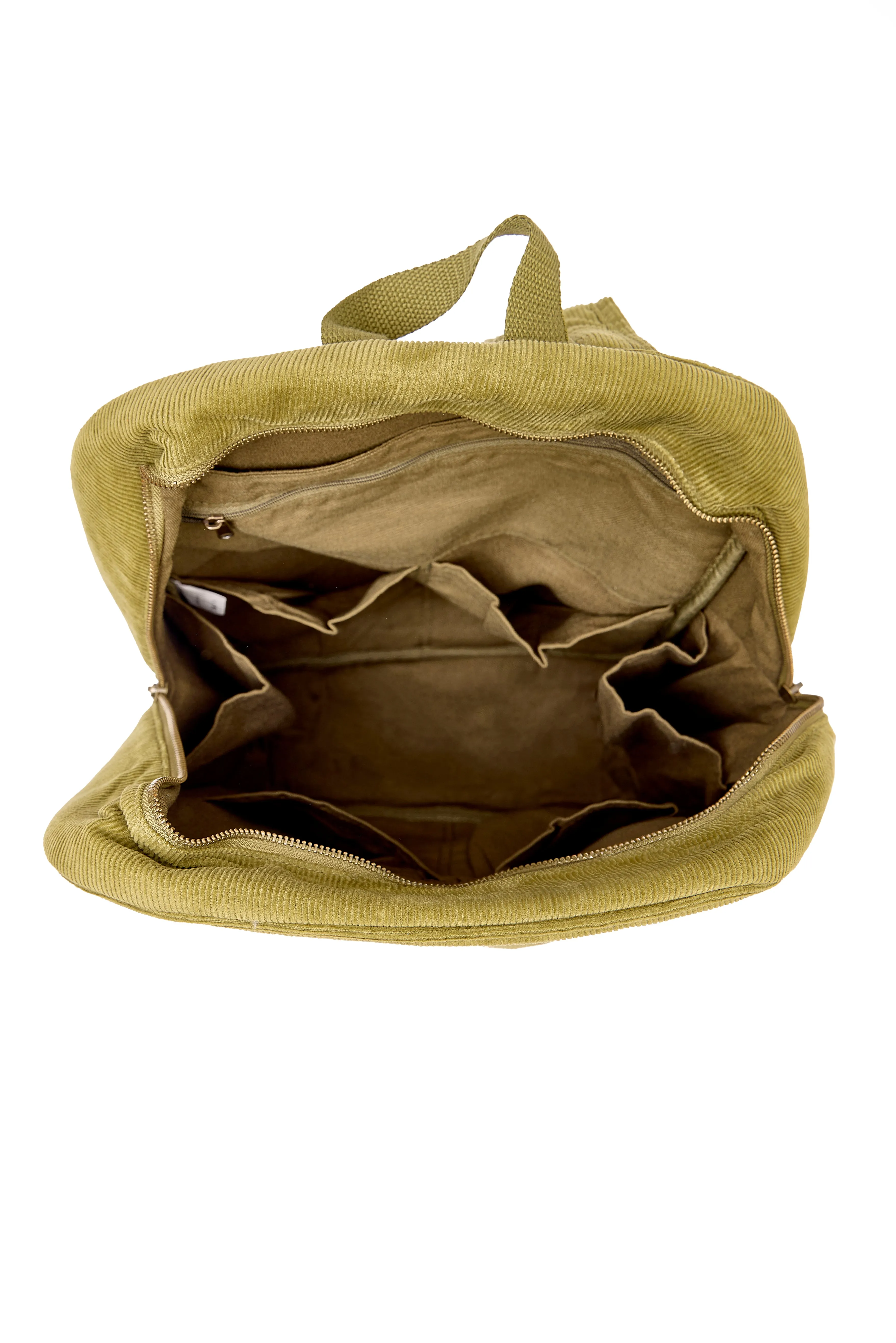 Pocket Backpack - AVOCADO GREEN CORDUROY