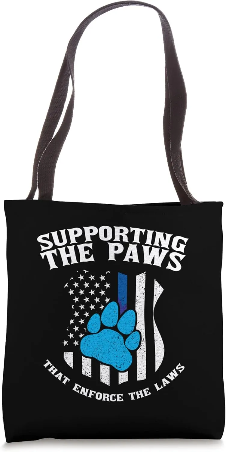 Police Doggie Officer Dog Owner Dog Handler Enforcer Support Tote Bag