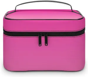 Portable Make Bag, Neon Pink Ombre Cosmetic Case Portable Cosmetic Portable Organizer for Men & Women