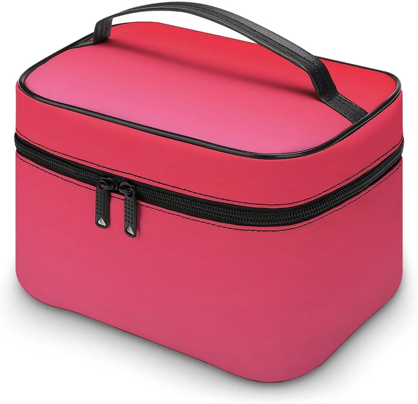 Portable Make Bag, Neon Red and Pink Ombre Cosmetic Case Portable Cosmetic Portable Organizer for Men & Women