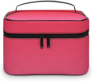 Portable Make Bag, Neon Red and Pink Ombre Cosmetic Case Portable Cosmetic Portable Organizer for Men & Women