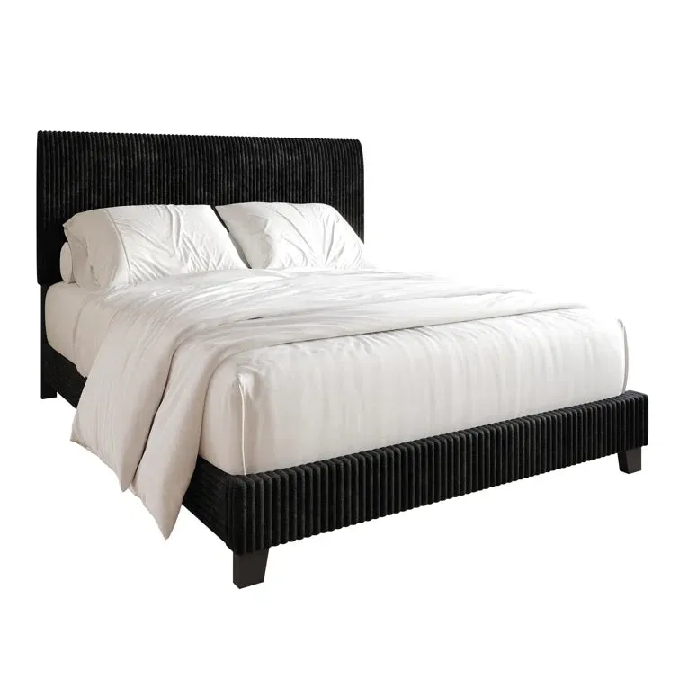Pravesh Corduroy Upholstered Bed