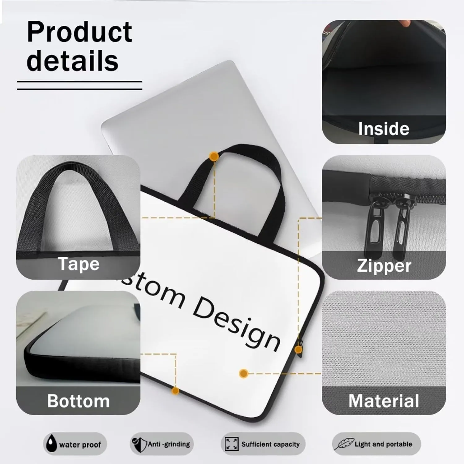 Print Pattern Laptop Bag Laptop Case, Laptop Sleeve, Laptop Cover,Laptop Sleeve Bag, Men Women Gifts