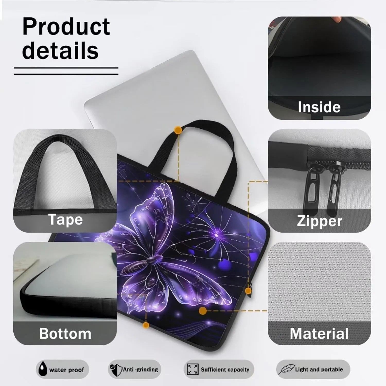 Print Pattern Laptop Bag Laptop Case, Laptop Sleeve, Laptop Cover,Laptop Sleeve Bag, Men Women Gifts