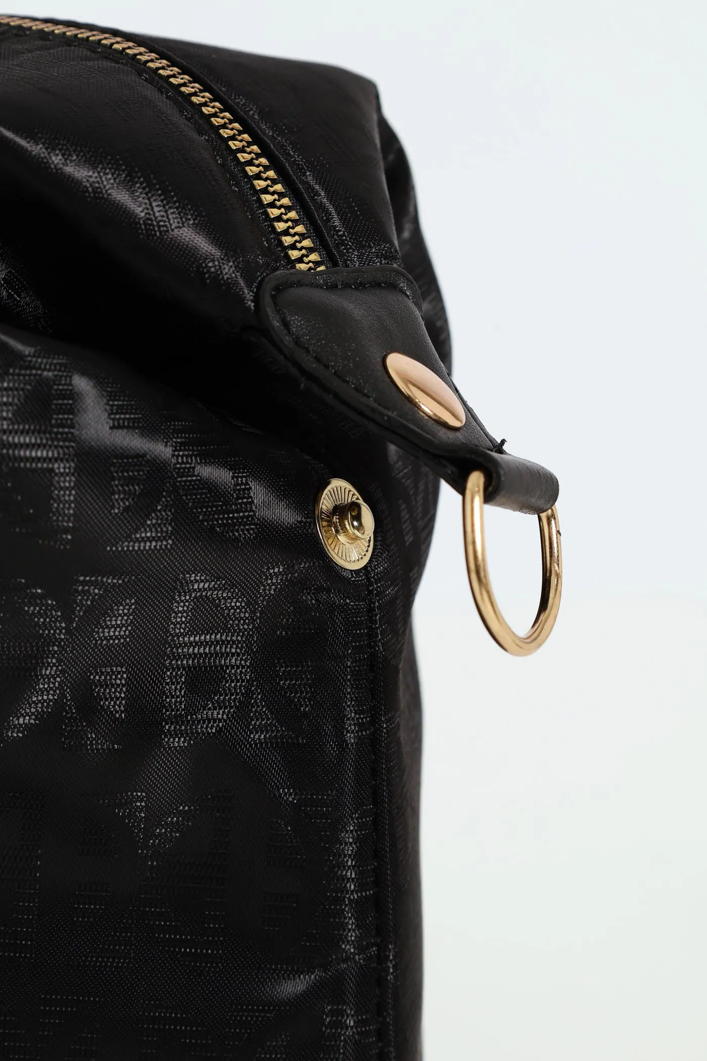 Printed Duffle Bag - Black