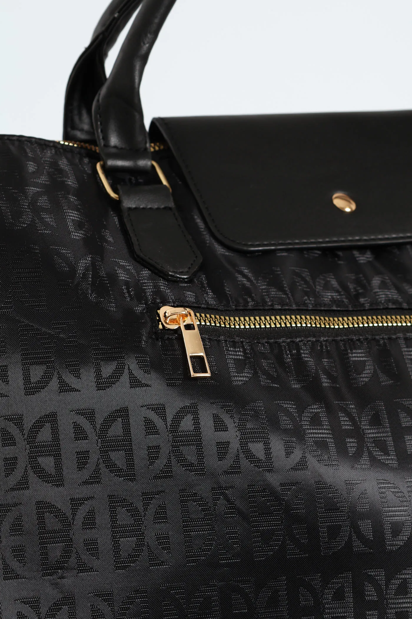 Printed Duffle Bag - Black