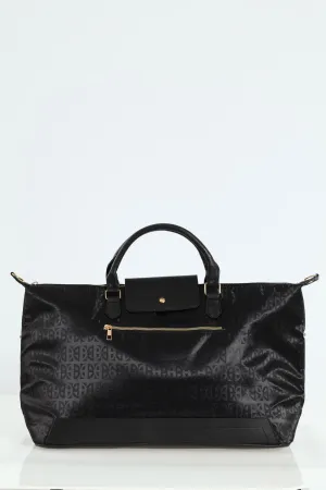 Printed Duffle Bag - Black