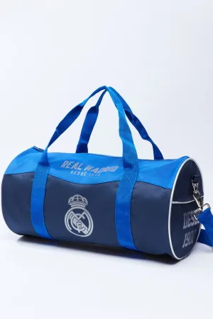 Printed Duffle Bag with Zip Closure and Detachable Strap