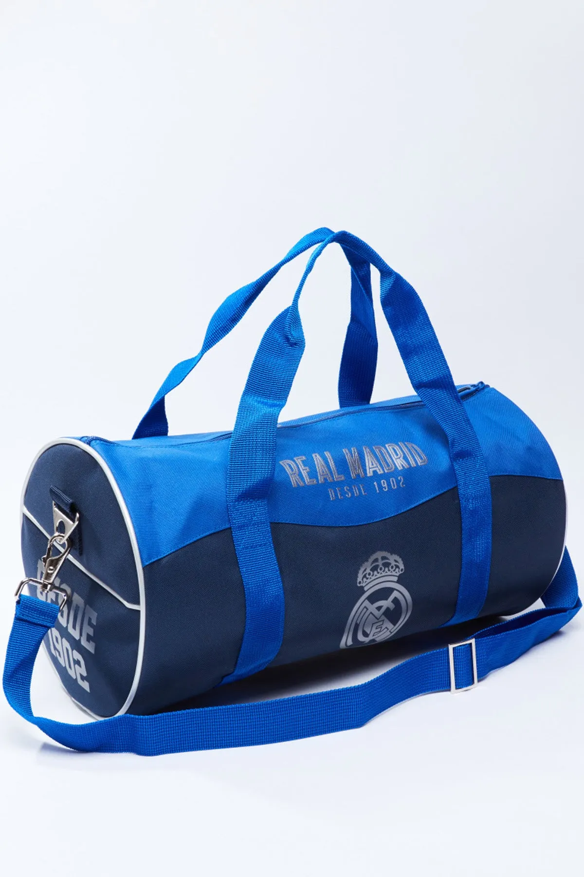 Printed Duffle Bag with Zip Closure and Detachable Strap