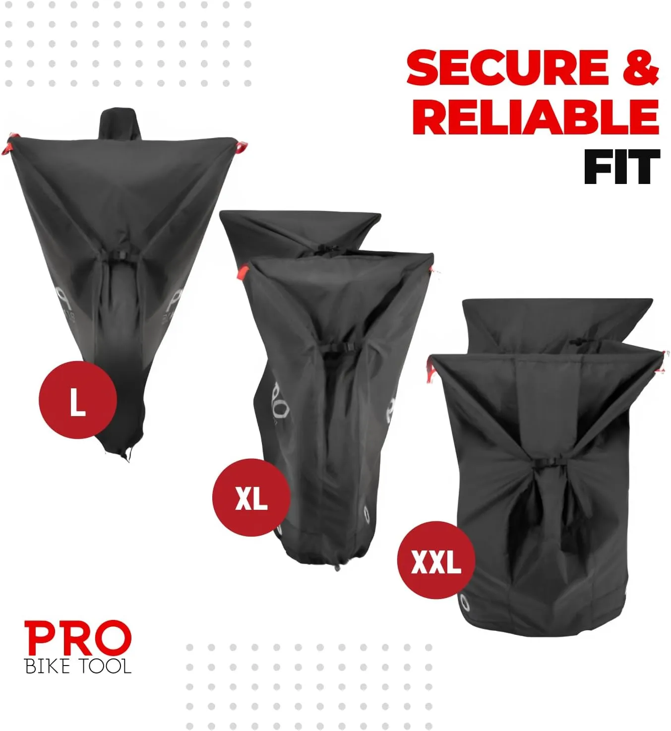 PRO BIKE TOOL Bicycle Cover for Outdoor Storage - for 1 2 or 3 Bikes - 2 Style Options - Stationary Use for Yard or Garden - Travel Use for Car Racks - Strong Ripstop Material, Waterproof & Anti-UV