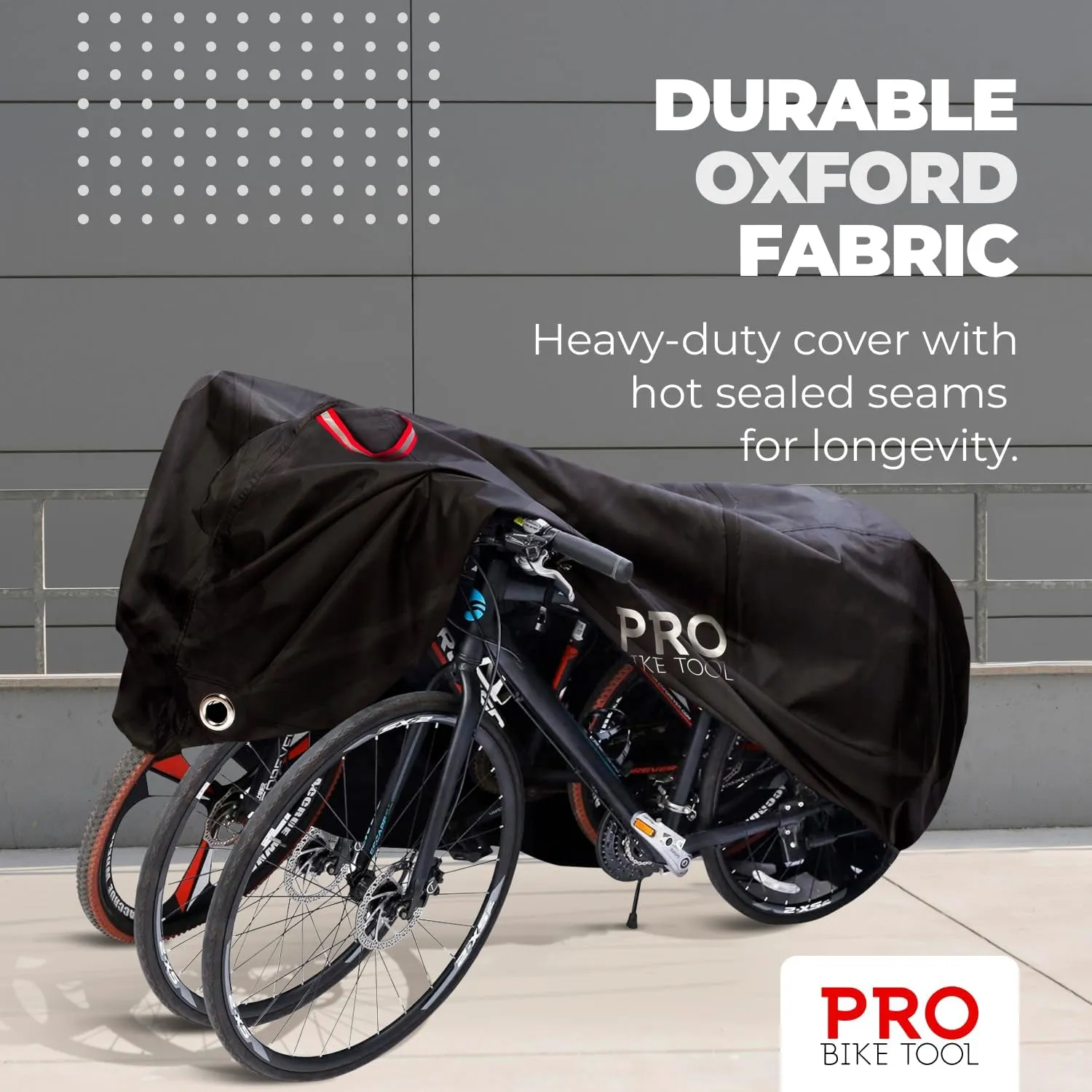 PRO BIKE TOOL Bicycle Cover for Outdoor Storage - for 1 2 or 3 Bikes - 2 Style Options - Stationary Use for Yard or Garden - Travel Use for Car Racks - Strong Ripstop Material, Waterproof & Anti-UV