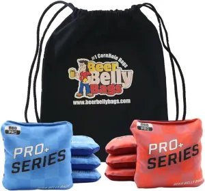 Pro Plus Competitive Cornhole Bags, Pro  Series Regulation Resin Fill Set of 8 Includes Carrying Tote Made in USA