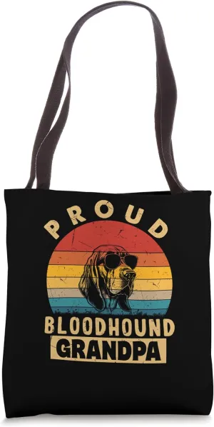 Proud Bloodhound Grandpa Dog Gifts Funny Dog Grand Paw Dad Tote Bag