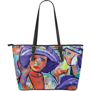 Purple hat Large Tote Bag