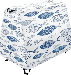 Qilmy Fish Kids Water Table Cover, Duty Waterproof Patio Table Covers for Outdoor Toddler Splash Tables, UV Resistant & Dustproof Play Table Protector, Cover Only