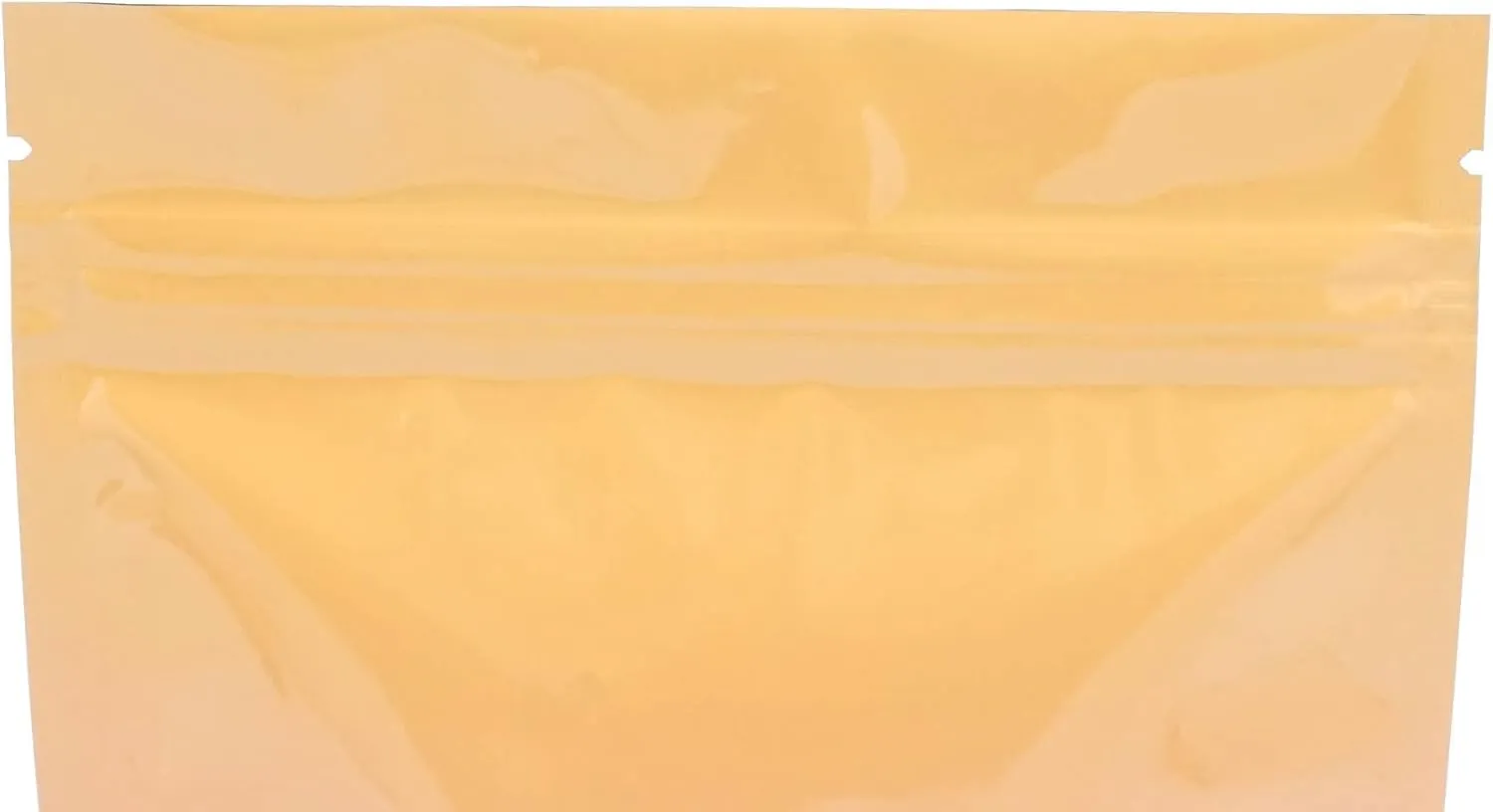 QQ Studio Pack of 100 Double-Sided Two-Tone Ombre Color Gradient Silver Resealable Bags w/Tear Notches for Beauty Scrub Products (2.8" x 3.9", Ombre Orange)