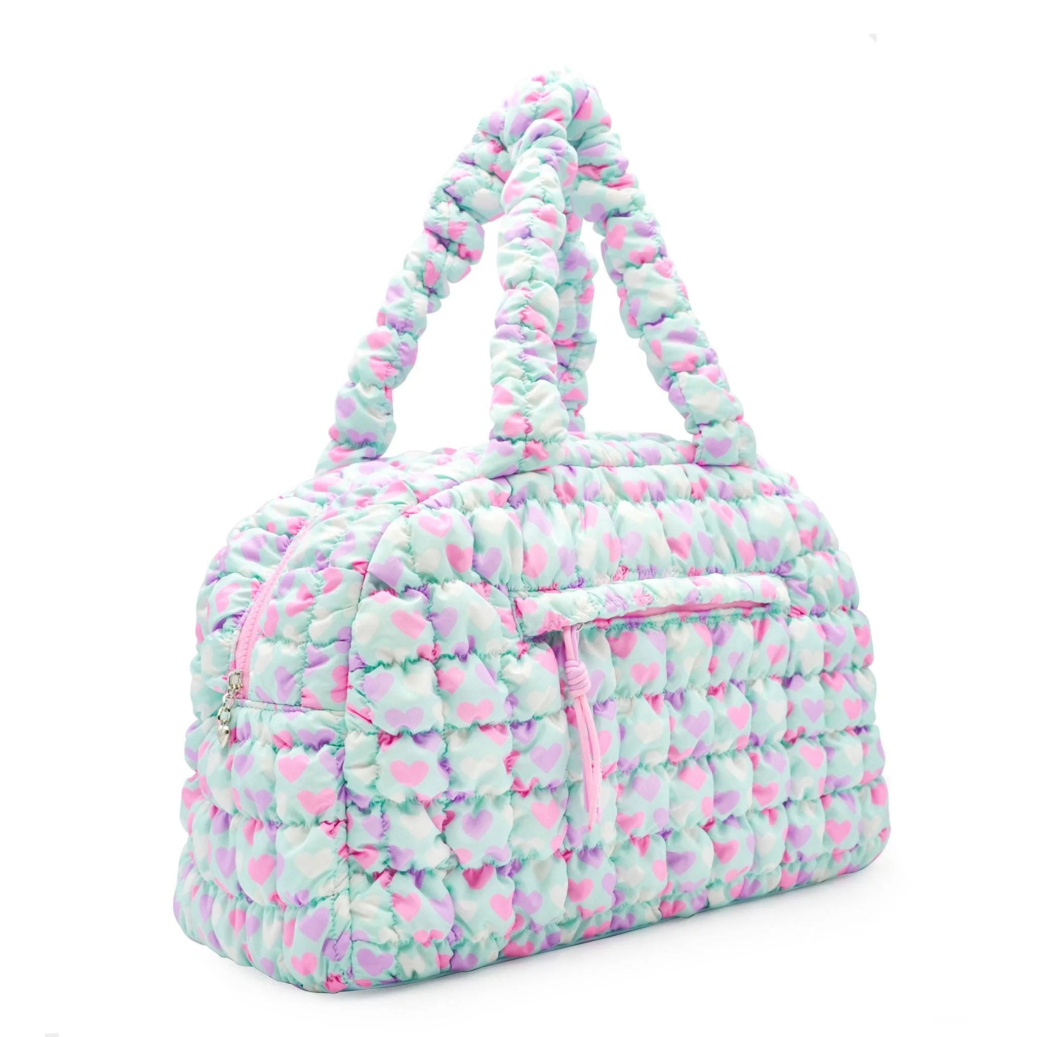 Quilted Scrunchies Heart Medium Duffle