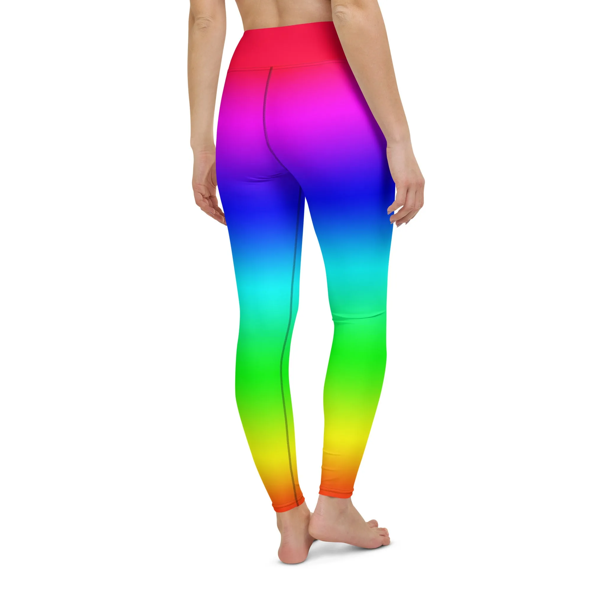 Rainbow High-waist Yoga Leggings
