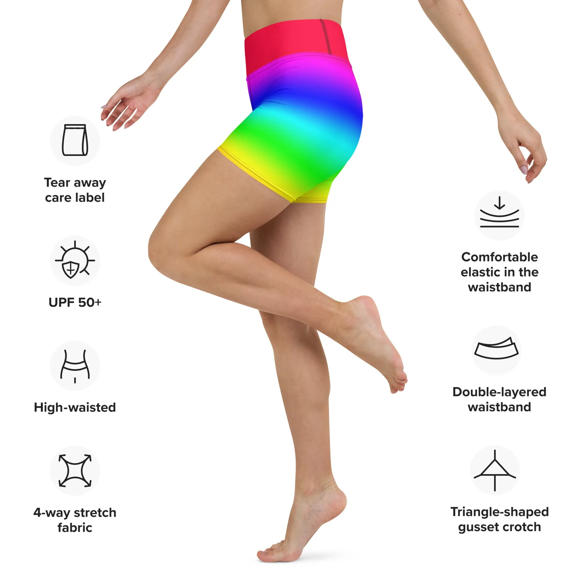 Rainbow Yoga Shorts