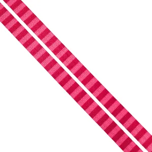 Raspberry & Pink Stripes 1/2" Printed Seatbelt Webbing