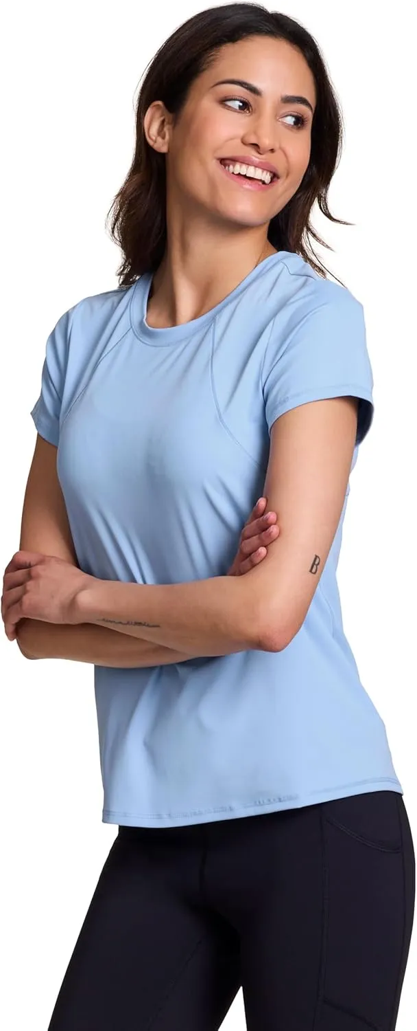 RBX Active Women's Short Sleeve Ventilated Mesh Athletic Performance Workout T-Shirt